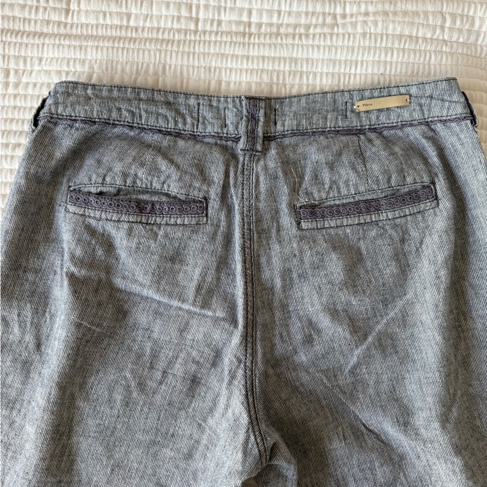 Anthropologie Pilcro blue linen blend wide leg pants - Picture 6 of 6